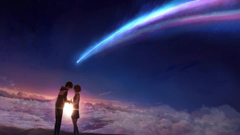 Mitsuha And Taki Comet Your Name 4K Live Wallpaper - Free Live Wallpaper