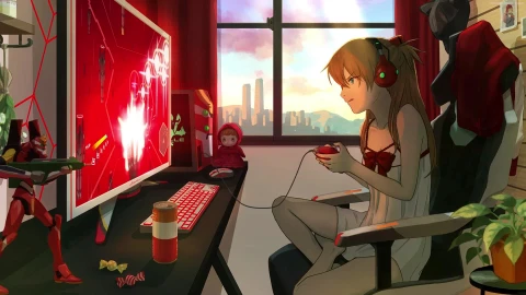 PC Asuka Langley Soryu Gamer HD Live Wallpaper - Free Live Wallpaper