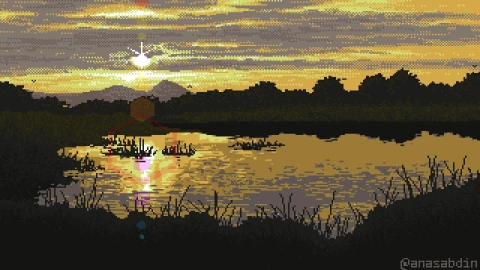 PC Pixel Sunset HD Live Wallpaper - Free Live Wallpaper