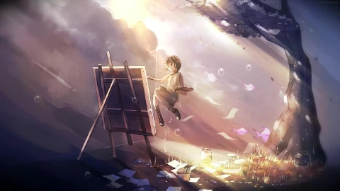 PC Painting Girl HD Live Wallpaper - Free Live Wallpaper