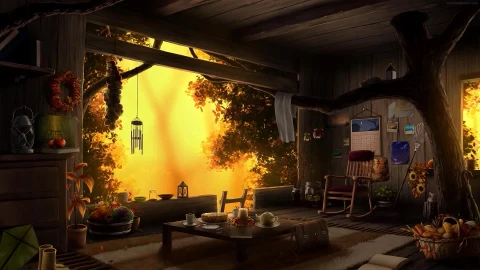 PC Four Seasons Tree House HD Live Wallpaper - Free Live Wallpaper