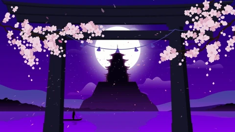PC Pagoda Sakura HD Live Wallpaper - Free Live Wallpaper