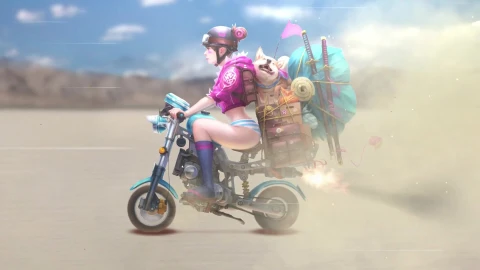 PC Scooter Girl HD Live Wallpaper - Free Live Wallpaper
