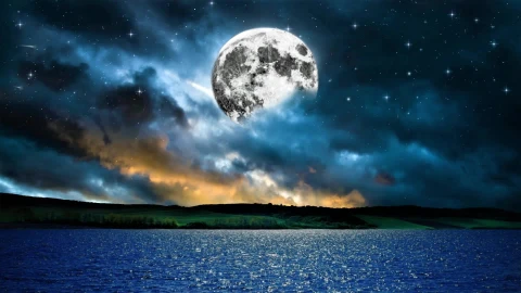 Desktop Night With Stars And Sea HD Live Wallpaper - Free Live Wallpaper