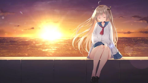 ATRI My Dear Moments Anime Ocean View Live Wallpaper - Free Live Wallpaper
