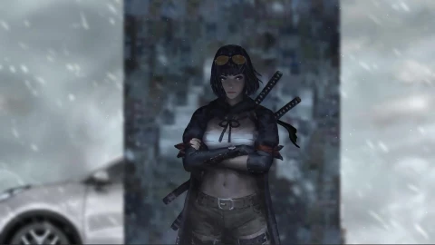 Girl With Katanas Live Wallpaper - Free Live Wallpaper