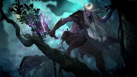 4K Animated Wallpaper - Night Elf World of Warcraft Game - Free Live Wallpaper