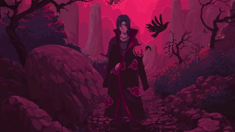PC PIXEL-ITACHI UCHIHA LIVE WALLPAPER - Free Live Wallpaper