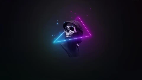 PC Neon Embers Skull LIVE WALLPAPER - Free Live Wallpaper