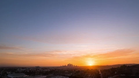 Day to Night to Rocket Launch over Los Angeles 4K - Free Live Wallpaper