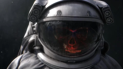 PC astronaut spaceman skull - Free Live Wallpaper