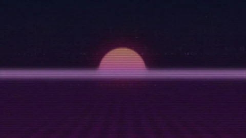 Grid 80s Futuristic Vintage Glitch - Free Live Wallpaper