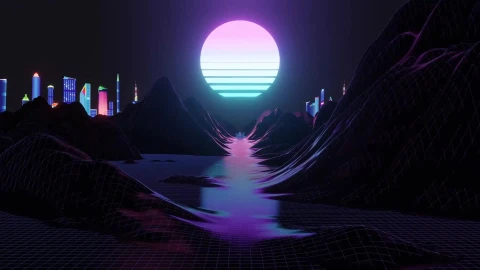 Moonlight Retro Wave 4K Live Wallpaper - Free Live Wallpaper