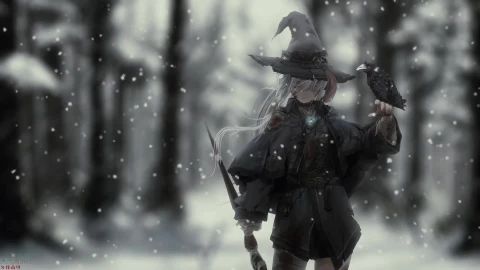 Witch and Crow  Live Wallpaper - Free Live Wallpaper