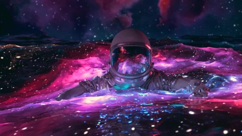 PC Floating in Space - Free Live Wallpaper