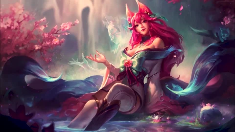 Video Stock Live Wallpaper ll Ahri Spirit Blossom LoL - Free Live Wallpaper