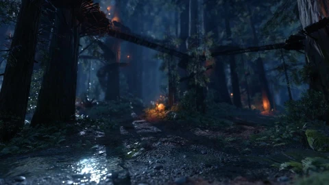 Live Wallpaper Endor Night Scene 2 - Free Live Wallpaper