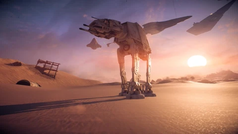 ATAT on JAKKU Star Wars Live wallpaper - Free Live Wallpaper