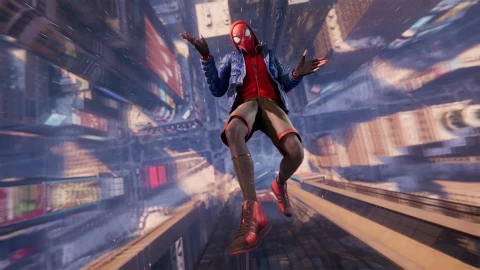 PC Spiderman Miles Falling Live Wallpaper - Free Live Wallpaper