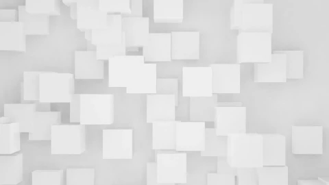 Abstract White Background Video, White Cube Motion Background Loop - Free Live Wallpaper