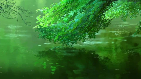 PC Anime Green Leaves Live Wallpaper - Free Live Wallpaper