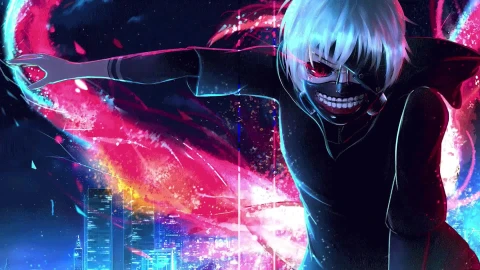 Fondo de Pantalla Animado Kaneki Colores deTokyo Ghoul✨ en Movimiento - Free Live Wallpaper