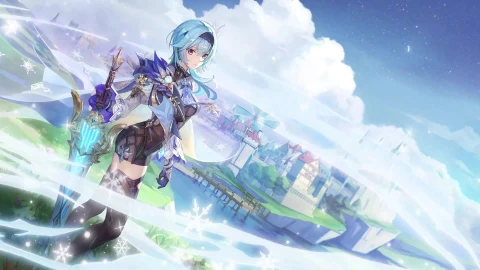 Fondo de Pantalla Animado de Eula de Genshin Impact ❄️ en Movimiento - Free Live Wallpaper