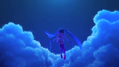 PC Hatsune Miku Flying Live Wallpaper - Free Live Wallpaper