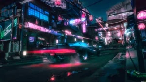 Fondo de Pantalla Animado Cyberpounk de Coches🚗 en Movimiento - Free Live Wallpaper