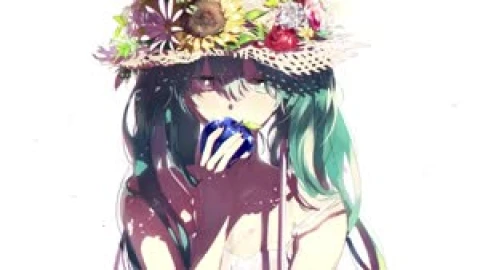 Fondo de Pantalla Animado Con Manzana de Hatsune Miku 🍎 en Movimiento - Free Live Wallpaper
