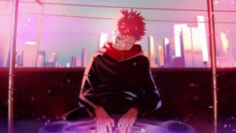 Fondo de Pantalla Animado de Itadori Sentado en el Tren de Jujutsu Kaisen 🚂 en Movimiento - Free Live Wallpaper