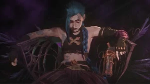 Fondo de Pantalla Animado JINX de Arcane 🌠 en Movimiento - Free Live Wallpaper