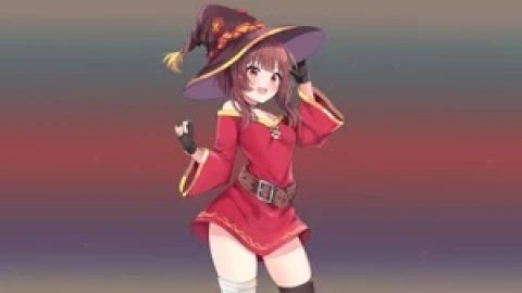 Fondo de Pantalla Animado Megumin Degradado de KonoSuba 🔮 en Movimiento - Free Live Wallpaper