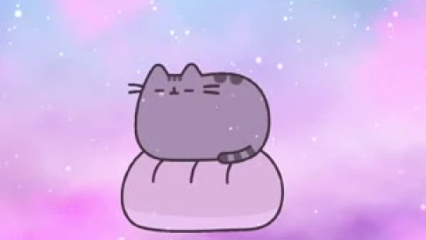 Fondo de Pantalla Animado Gato Pusheen de Aesthetic 🐈🌈 en Movimiento - Free Live Wallpaper