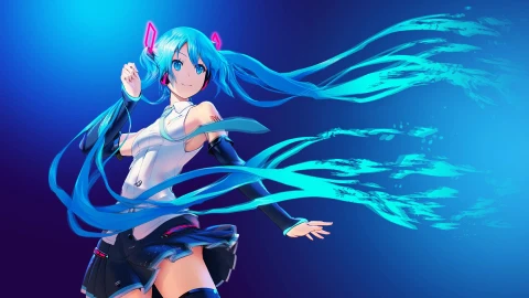 Fondo de Pantalla Animado Pelo de Hatsune Miku ☄️ en Movimiento - Free Live Wallpaper