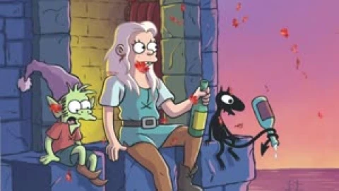 Fondo de Pantalla Animado Los Tres Borrachos de Disenchantment 🍺 en Movimiento - Free Live Wallpaper