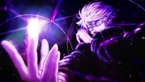 Fondo de Pantalla Animado Satoru Purple de Jujutsu Kaisen👉 en Movimiento - Free Live Wallpaper