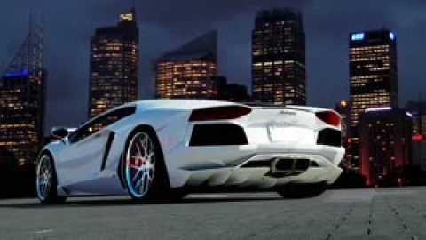 Fondo de Pantalla Animado Lambo Aventador Blanco de Coches 🏎️ en Movimiento - Free Live Wallpaper