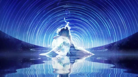Fondo de Pantalla Animado Reflexión de Hatsune Miku ⭐️ en Movimiento - Free Live Wallpaper