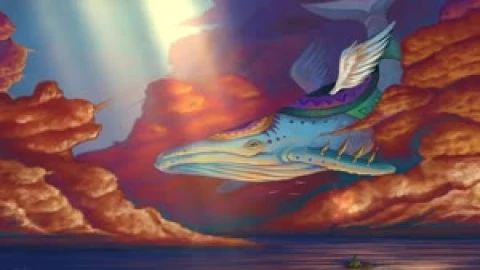 Fondo de Pantalla Animado Ballena de Colores de The Legend of Zelda 🐋 en Movimiento - Free Live Wallpaper