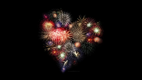 PC Heart Fireworks Live Wallpaper - Free Live Wallpaper