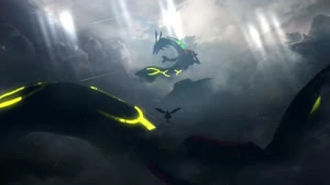 Fondo de Pantalla Animado Rayquaza de Pokémon 🐉 en Movimiento - Free Live Wallpaper