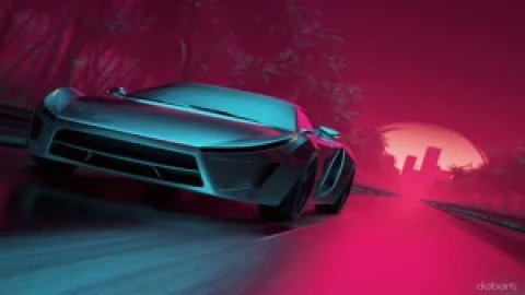 Fondo de Pantalla Animado Paisaje de Palmeras de Coches🌴 en Movimiento - Free Live Wallpaper