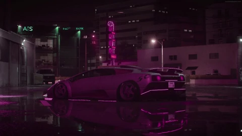 Cool Lamborghini in rainy weather Live Wallpaper 1080p - Free Live Wallpaper