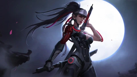 Cool Overwatch Genji Girl Samurai Live Wallapaer HD - Free Live Wallpaper
