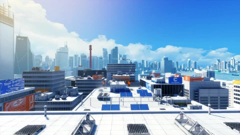 Mirrors Edge DreamScene Live Wallpaper City View 1 1080p - Free Live Wallpaper