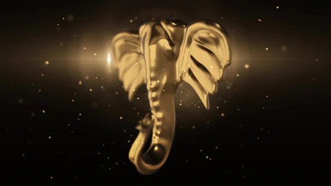 Lord Ganesh 3D Head Ganapati Bapa 3D Rotate Motion Animation Background Stock Video free - Free Live Wallpaper