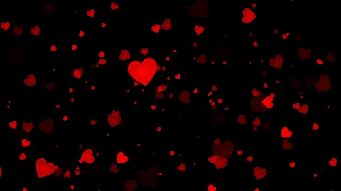 581 Hearts Black Screen Video Effects Light Effect Video Kinemaster Template Status Background - Free Live Wallpaper