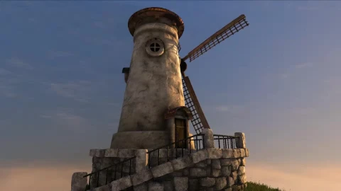 Heaven Benchmark Windmill 1080p - Free Live Wallpaper