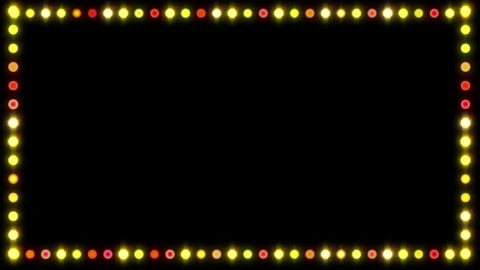 341 Border Frame Template Animation Party Lights border frame Light Frame effects Animation - Free Live Wallpaper